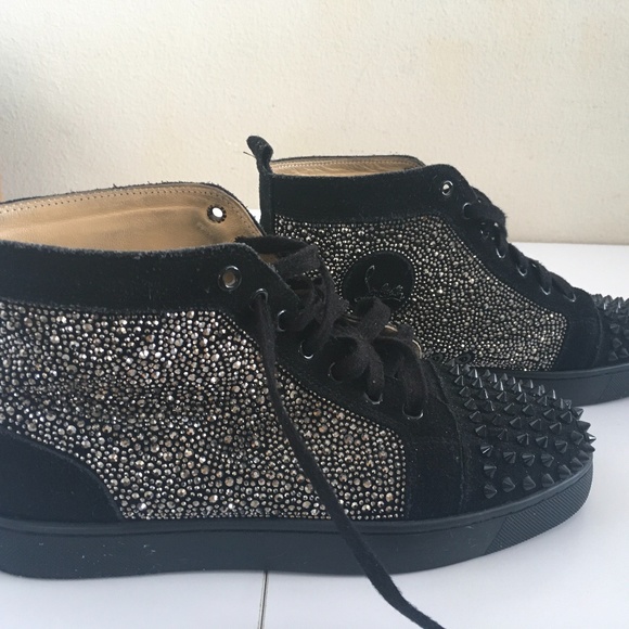 Christian Louboutin Other - Christian Louboutin Louis Strass Crystal Spike Hightops